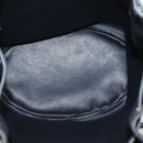 Christian Dior Purse Shoulder Bag Leather Navy Gold Tone Auth ti3995-12