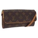 LOUIS VUITTON Monogram Pochette Twin PM Shoulder Bag M51854 LV Auth ti3996-1