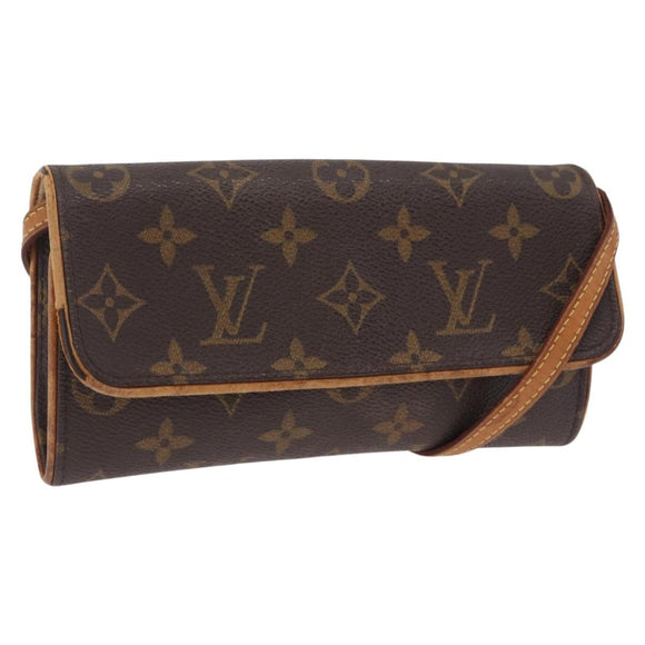 LOUIS VUITTON Monogram Pochette Twin PM Shoulder Bag M51854 LV Auth ti3996
