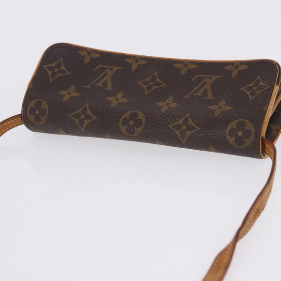 LOUIS VUITTON Monogram Pochette Twin PM Shoulder Bag M51854 LV Auth ti3996