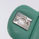 CHANEL Matelasse Shoulder Bag Patent Green Silver CC Auth ti3998A-24