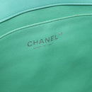 CHANEL Matelasse Shoulder Bag Patent Green Silver CC Auth ti3998A-25