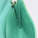 CHANEL Matelasse Shoulder Bag Patent Green Silver CC Auth ti3998A-26