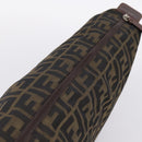 FENDI Zucca Canvas Pouch Brown Silver Auth ti4000-5