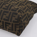 FENDI Zucca Canvas Pouch Brown Silver Auth ti4000-7