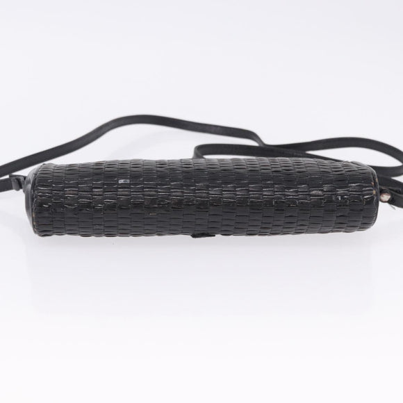 FENDI Shoulder Bag Leather Black Auth ti4002