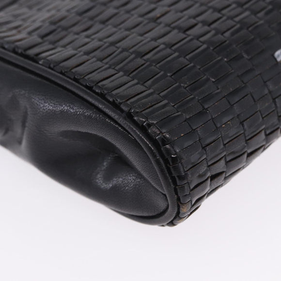 FENDI Shoulder Bag Leather Black Auth ti4002