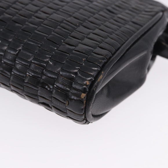 FENDI Shoulder Bag Leather Black Auth ti4002