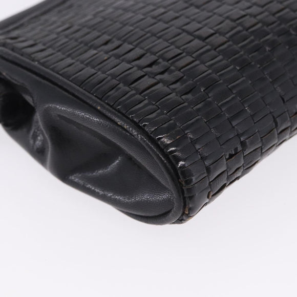 FENDI Shoulder Bag Leather Black Auth ti4002