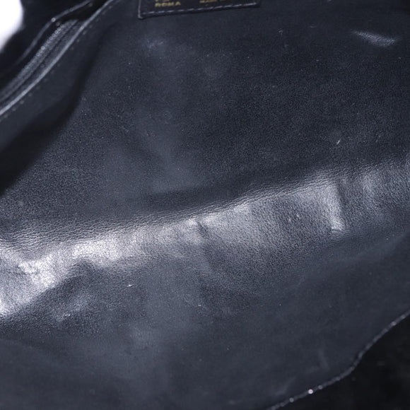 FENDI Shoulder Bag Leather Black Auth ti4002