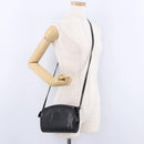 FENDI Shoulder Bag Leather Black Auth ti4002-24