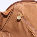 FENDI Macaroni Shoulder Bag Suede Brown Gold Tone Auth ti4003-21