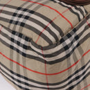 Burberrys Nova Check Folding Boston Bag Canvas Beige Brown Auth ti4005-16