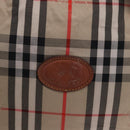 Burberrys Nova Check Folding Boston Bag Canvas Beige Brown Auth ti4005-19