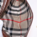 Burberrys Nova Check Folding Boston Bag Canvas Beige Brown Auth ti4005-22