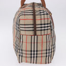 Burberrys Nova Check Folding Boston Bag Canvas Beige Brown Auth ti4005-3