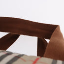 Burberrys Nova Check Folding Boston Bag Canvas Beige Brown Auth ti4005-8