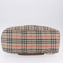 Burberrys Nova Check Folding Boston Bag Canvas Beige Brown Auth ti4005-5