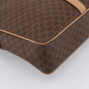 CELINE Macadam Business Bag PVC Leather Brown Gold Tone Auth ti4006-14