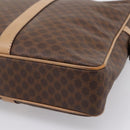 CELINE Macadam Business Bag PVC Leather Brown Gold Tone Auth ti4006-15