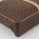CELINE Macadam Business Bag PVC Leather Brown Gold Tone Auth ti4006-16
