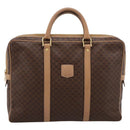 CELINE Macadam Business Bag PVC Leather Brown Gold Tone Auth ti4006-13
