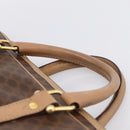 CELINE Macadam Business Bag PVC Leather Brown Gold Tone Auth ti4006-8