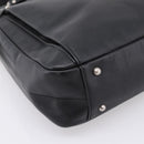 BURBERRY Business Bag Leather 2way Black Silver Auth ti4007-17