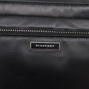 BURBERRY Business Bag Leather 2way Black Silver Auth ti4007-10