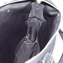 BURBERRY Business Bag Leather 2way Black Silver Auth ti4007-20