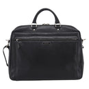 BURBERRY Business Bag Leather 2way Black Silver Auth ti4007-13