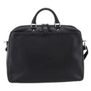 BURBERRY Business Bag Leather 2way Black Silver Auth ti4007-2