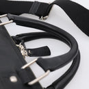 BURBERRY Business Bag Leather 2way Black Silver Auth ti4007-14