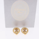 Christian Dior Earring Metal Gold Tone Auth ti4009-12