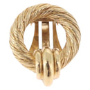 Christian Dior Earring Metal Gold Tone Auth ti4009-2