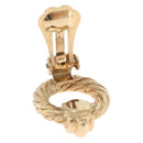 Christian Dior Earring Metal Gold Tone Auth ti4009-5