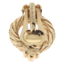 Christian Dior Earring Metal Gold Tone Auth ti4009-7