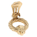 Christian Dior Earring Metal Gold Tone Auth ti4009-9