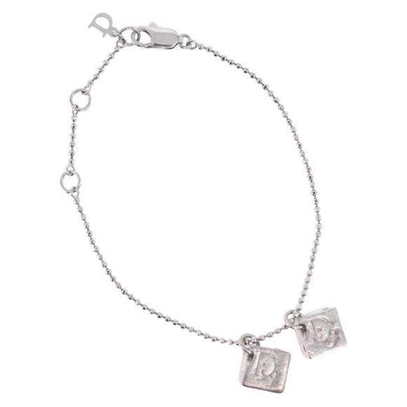 Christian Dior Bracelet Metal Silver Auth ti4011