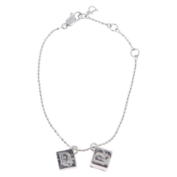 Christian Dior Bracelet Metal Silver Auth ti4011