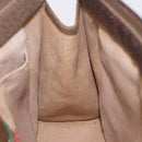 GUCCI GG Supreme Web Sherry Line Clutch Bag PVC Beige Gold 89 01 033 Auth ti4013-16