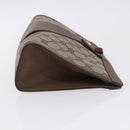 GUCCI GG Supreme Web Sherry Line Clutch Bag PVC Beige Gold 89 01 033 Auth ti4013-4