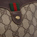 GUCCI GG Supreme Web Sherry Line Clutch Bag PVC Beige 156 02 066 Auth ti4015-17