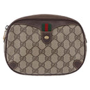 GUCCI GG Supreme Web Sherry Line Clutch Bag PVC Beige 156 02 066 Auth ti4015-13