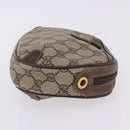 GUCCI GG Supreme Web Sherry Line Clutch Bag PVC Beige 156 02 066 Auth ti4015-3