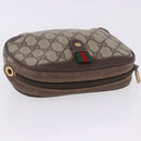 GUCCI GG Supreme Web Sherry Line Clutch Bag PVC Beige 156 02 066 Auth ti4015-5