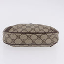 GUCCI GG Supreme Web Sherry Line Clutch Bag PVC Beige 156 02 066 Auth ti4015-6
