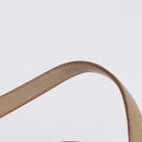 BURBERRY Hand Bag Leather Beige Gold Tone Auth ti4017-8
