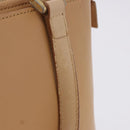 BURBERRY Hand Bag Leather Beige Gold Tone Auth ti4017-10