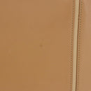 BURBERRY Hand Bag Leather Beige Gold Tone Auth ti4017-2